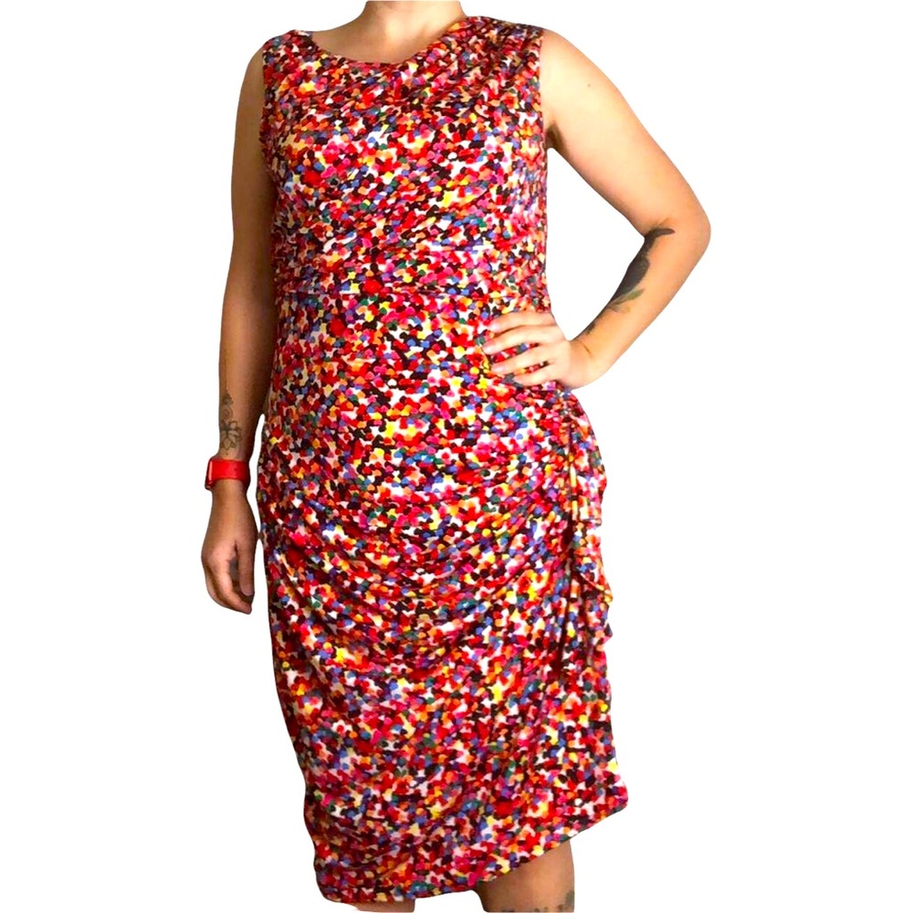 Betsey Johnson multi colored heart dress